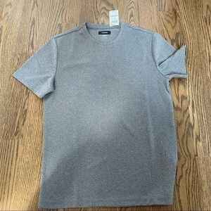 NWT Ribbed grey T-shirt Alfani stretch short sleeve. Size small